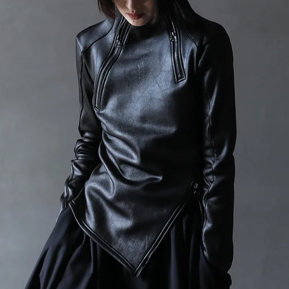 Gothic Leather Pullover