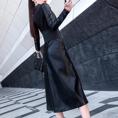 Maxi Leather Dress