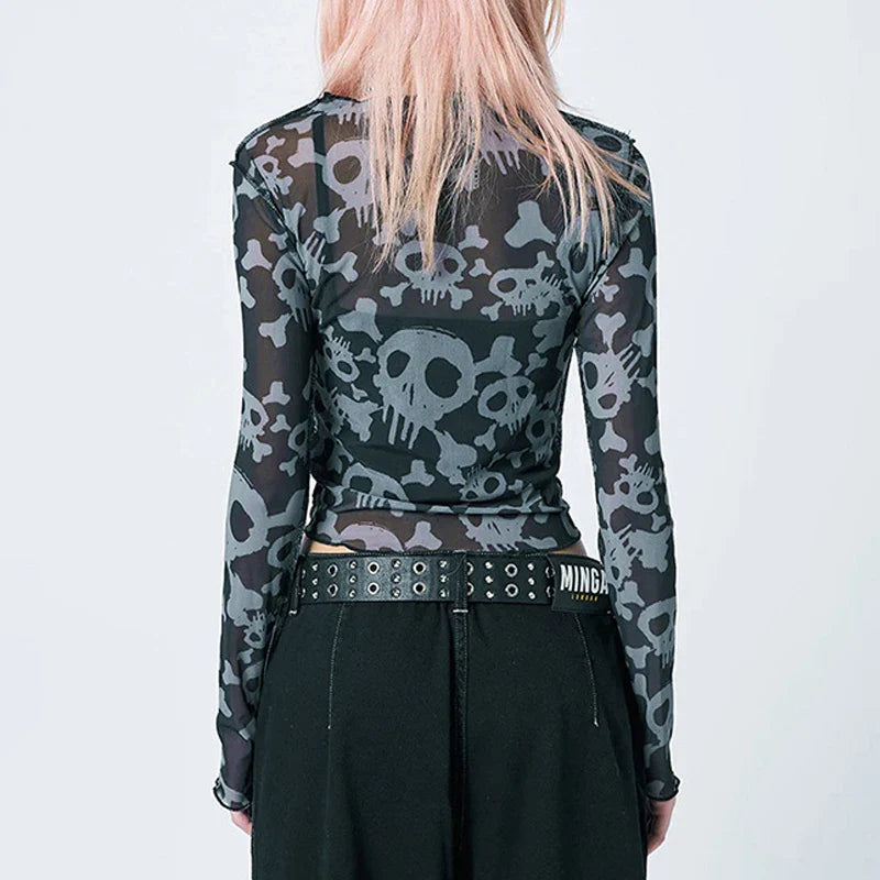 Skull Mesh Top