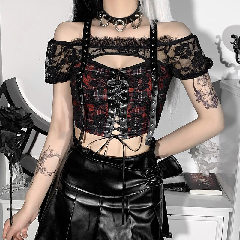 Gothic Lace Crop Top