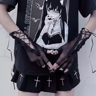 Gothic Mesh Gloves