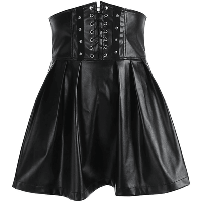 LEATHER GOTHIC EVIL SKIRT