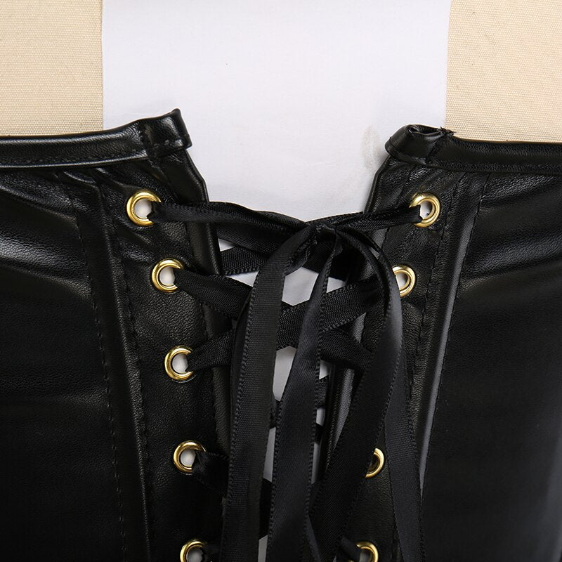 Wonder Goth Leather Bustier