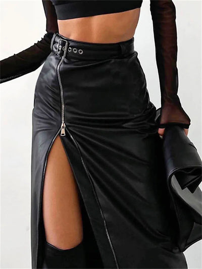 PU Leather Skirt