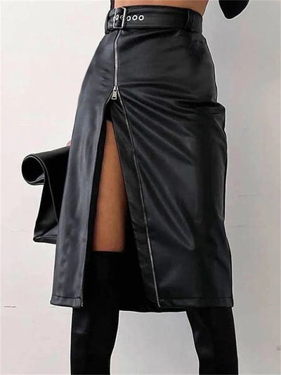 PU Leather Skirt