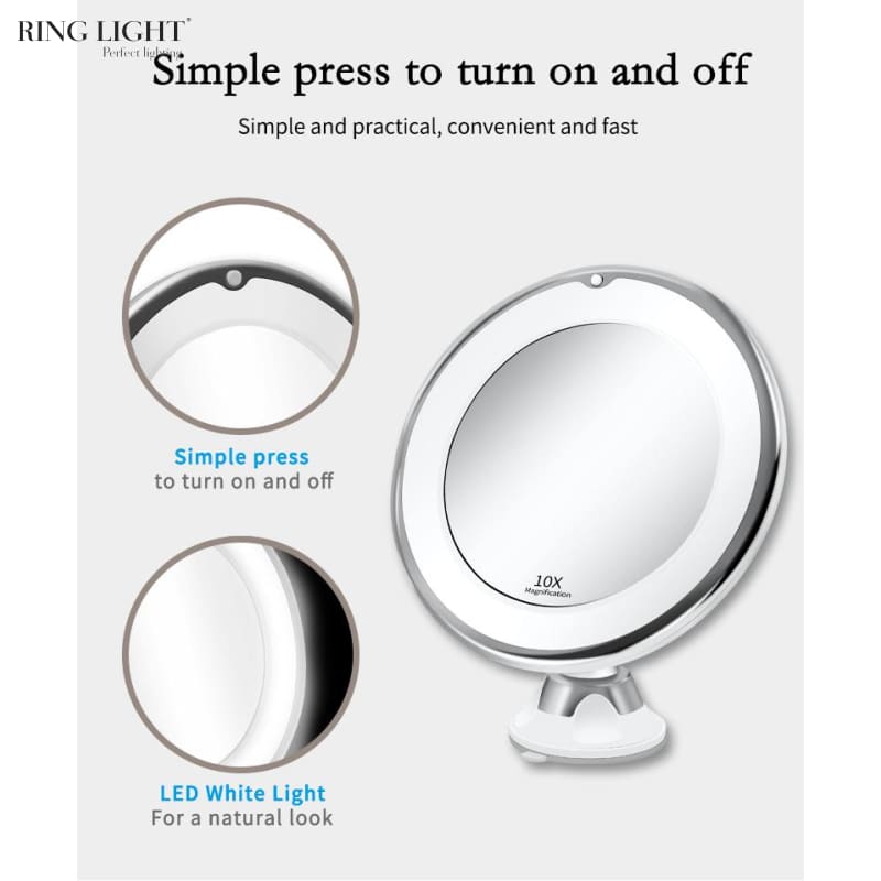 Large ring light mirror