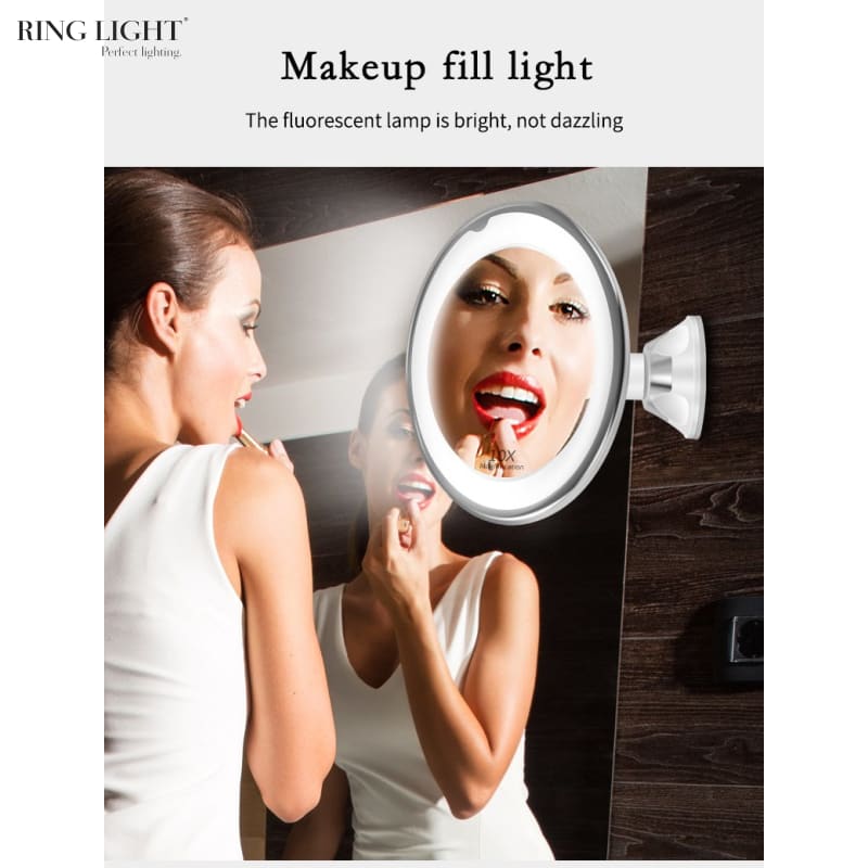 Large ring light mirror