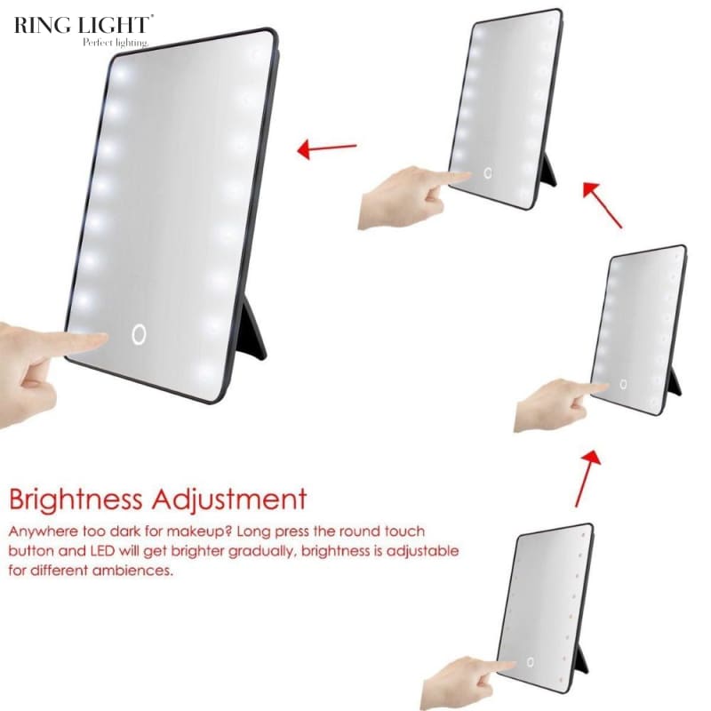 Square ring light mirror